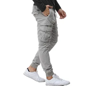 Multi Pocket Rip Stop Men Trousers Casual Working Cotton Cargo Pants Tactical Hiking Pants For Men