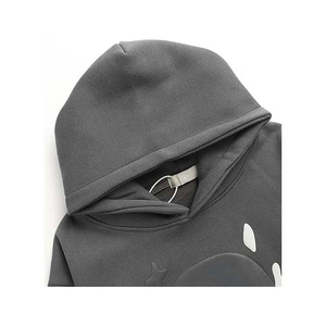 Quantité minimale de commande bas conception personnalisée bouffée impression sweats à capuche confortable 100% coton mélangé pour l'hiver en plein air en vente! - Product Image 4