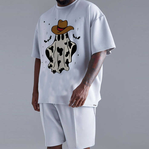 Camiseta y conjuntos cortos transpirables para correr para hombre, conjuntos cortos de verano de manga corta, conjunto de verano elegante y de moda - Product Image 6