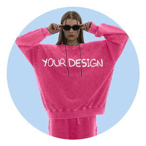 Fabricants de vêtements personnalisés, sweat-shirt à capuche pour homme en molleton uni surdimensionné, vintage, délavé à l'acide, brodé, hiver - Product Image 2