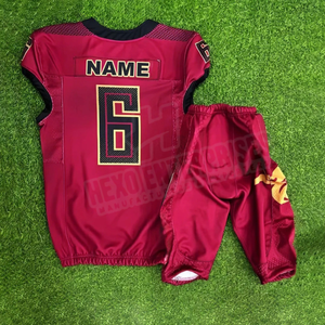Ensemble d'uniformes de football américain avec logo imprimé personnalisé en gros concevez votre propre uniforme d'équipe fabriqué au Pakistan vêtements de football - Product Image 2
