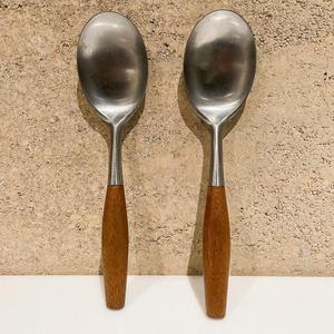 Juego de cubiertos clásico de acero inoxidable con mango de madera para fiestas Nueva vajilla Juego de regalo clásico sostenible que incluye cuchara - Product Image 3