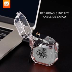 Briquet électrique USB rechargeable, lampe plasma portable - Couleurs assorties - Product Image 5