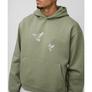 Sudadera con Capucha Extra Grande de Felpa de Algodón para Hombre, con Logotipo Personalizado, Estilo Casual de Invierno, Gruesa, Fabricante - Product Image 1