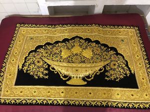 Most Selling Traditional Jewel <b>Carpet</b> with Hand Embroidery Rich Textured Rug for Grand Rooms and Antique Styling for Sale - Product Image 4