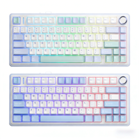 Aula F75 Mechanical Keyboard Tri-modc Hot-swappable 75% Layout Keys RGB Bulk Items Gaming Keyboard With Volume Knob for PC Gamer