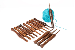 Estuche de gancho de ganchillo de madera Caja de palisandro hecha a mano para tejer ganchillo Para tejer y ganchillo - Product Image 3