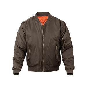 Blouson de bombardier de vol pour hommes avec logo personnalisé Blouson de bombardier de baseball épais en coton d'hiver pour hommes vente en gros de fabricants - Product Image 6