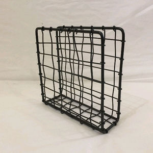 hot selling 2023black color iron material <b>napkin</b> holder for home hotel restaurants bathrooms office use direct from factory - Product Image 1