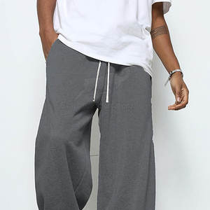 กางเกงวอร์มผ้าแคนวาสคอตตอน 100% หนานุ่มสำหรับผู้ชาย เอวกลาง สวมใส่สบาย อุ่นสบาย เหมาะสำหรับฤดูหนาว - Product Image 6