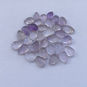 8mm 10mm 12mm naturel lavande rose améthyste pierre sculptée à la main feuille de pierres précieuses en vrac sculptures feuille meilleur prix fournisseur en vrac bricolage - Product Image 3