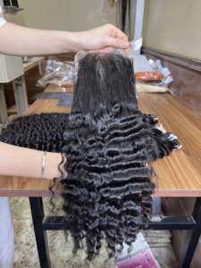 ขายส่ง4X1 4X4 5X5 2X6 13X4 Swiss HD เวอร์จิน100% มนุษย์ผมลูกไม้ปิดหน้าผากดิบเวียดนามผม - Product Image 2