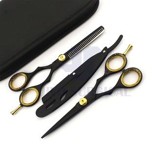 Ensemble de salon de coiffure 3 pièces Ciseaux de coiffure professionnels Ciseaux amincissants et peigne de coiffure pour barbiers et stylistes - Product Image 1