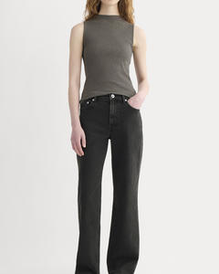 Camiseta sin Mangas de Canalé para Mujer, Precio al por Mayor, 100% Algodón, Nueva, Lisa, sin Mangas, Holgada, para Uso Diario, Lavable, Cómoda, Tejida - Product Image 5