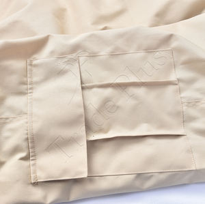 Pantalon de neige kaki haute performance 100% polyester avec taille à cordon de serrage, poches cargo, fermeture éclair de ventilation et coupe ample - Product Image 4