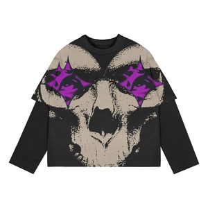 Camisetas de algodón de doble capa para hombre, camisetas con estampado de doble capa y diseño personalizado - Product Image 2