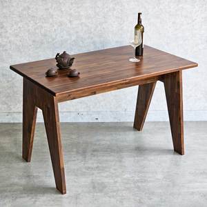Acacia <b>Wood</b> <b>Dining</b> <b>Table</b> BA68195 120x70cm A-Shaped Legs Assembled and <b>Extendable</b> for Living Room Made From Oak" - Product Image 2