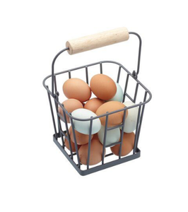 Porte-œufs très exigeant Panier à œufs de poulet en métal personnalisé avec poignée Utilisation pour la cuisine à domicile Porte-œufs - Product Image 5