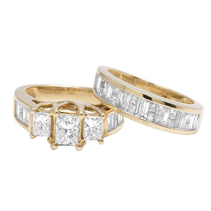 Estilo Vintage Moissanite princesa Baguette diamante racimo Iced Out anillo en 925 Plata elegante nupcial boda compromiso joyería - Product Image 2