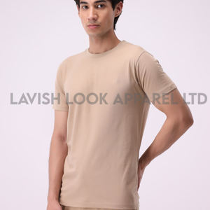 Camiseta Básica de Algodón 100% para Hombre, Cuello Redondo, Corte Regular, Multicolor, Lisa, Transpirable, con Logotipo Personalizado en la Parte Delantera, Ecológica, Antiarrugas - Product Image 3