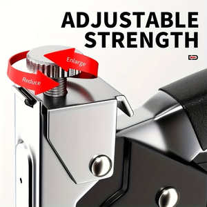 Pistola de Clavos y Grapadora Manual Oasis de Alta Resistencia Cuatro en Uno, 1 Unidad con Bloqueo de Seguridad, No Requiere Electricidad - Para Clavos T/U/I/P de Bricolaje - Product Image 3