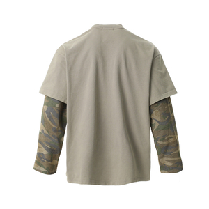 Camiseta de Diseño Nuevo con Lavado Ácido para Hombre, Camiseta de Manga Larga, Camiseta Gráfica de Manga Larga de Doble Capa - Product Image 2