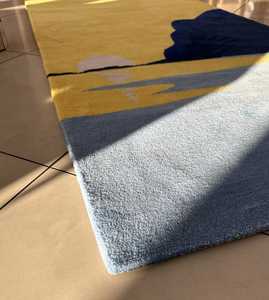 พรมปูพื้นขนแกะด้วยมือดีไซน์แบบดั้งเดิมดีไซน์ทันสมัยขนาดและสีสวยตามสั่งทำด้วยมือมีลวดลายแอบสแตรก - Product Image 1