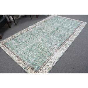 Alfombra Vintage, Alfombra Turca Grande de 5.4x9.5 pies, Alfombra Oriental Azul de Lana - Product Image 4