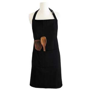 Delantales de cocina ecológicos de estilo clásico de algodón ajustable con estampado de superventas, bolsillos tipo cintura para hornear en casa - Product Image 3