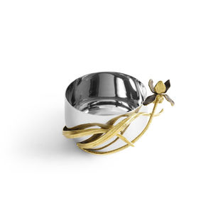 Cuenco de decoración del hogar más vendido, cuenco de servicio de Metal de la mejor calidad con diseño de Orquídea de Latón para Decoración de restaurante de Hotel - Product Image 2