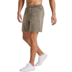 Shorts de vêtements pour hommes à taille élastique Shorts de grande taille en coton respirant d'été de couleur unie pour vêtements de sport Shorts de jogging - Product Image 3