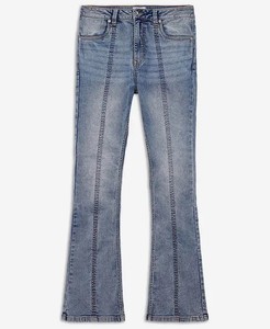 El Mejor Precio de vaqueros elásticos de cintura alta para mujer, pantalones vaqueros de pierna ancha para mujer, pantalones vaqueros acampanados de talla grande para mujer con bolsillos cómodos - Product Image 3