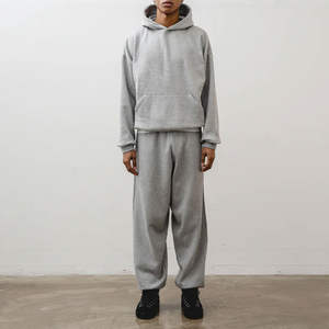 <b>Men's</b> Thick Winter Fleece <b>Joggers</b> Casual <b>Loose</b> <b>Fit</b> 100% Cotton Mid Waist Heavy Cotton Baggy Sweatpants Oversized Streetwear - Product Image 3