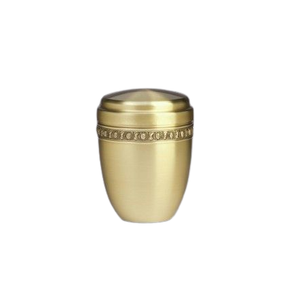 Urnas de cremación de alta calidad para cenizas humanas Suministros funerarios Urna de metal de color dorado para adultos Urna para adultos de recuerdo - Product Image 1