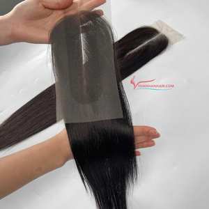 สินค้าใหม่ผมคนแท้จากสวิสเอชดีลูกไม้ปิดผมเวียดนามสีดำธรรมชาติไม่ผสมกันไม่หลุดร่วงทุกความยาว - Product Image 5