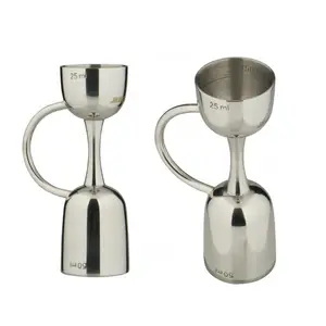 Stainless Steel Jigger With Handle Double Sided Cocktail Shot Glasses Use For Party And Club In Bulk