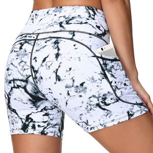 Shorts de yoga ajustés confortables pour femmes, taille mi-haute, respirants, écologiques, séchage rapide, fermeture à cordon personnalisable, unisexe, streetwear - Product Image 5