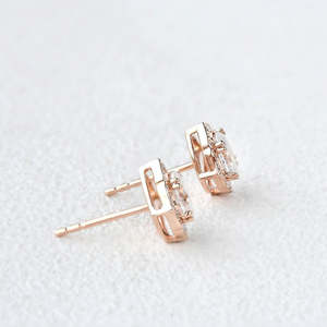 Luxurious VVS1 <b>Moissanite</b> Stud Push Back <b>Earrings</b> Durable Round & Oval Cut Jewelry - Product Image 1