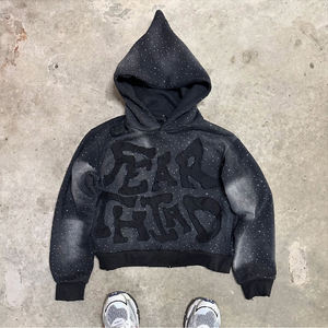 Custom Unisex Autumn Hip Hop <b>Oversized</b> <b>Fleece</b> <b>Hoodie</b> Pullover with Digital Printing 100% Cotton Eco-Friendly - Product Image 2