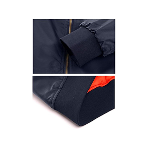 Diseño personalizado Logo Streetwear moda elegante invierno lona bombardero chaqueta frontal de talla grande hombres trabajo algodón - Product Image 3