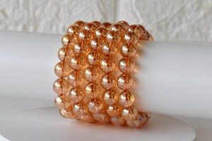 Natural Orange Color Aura Quartz Citrine 8mm <b>Bracelet</b> Semi Precious <b>Healing</b> Gemstone Meditation Jewelry Fashion At Wholesale - Product Image 5