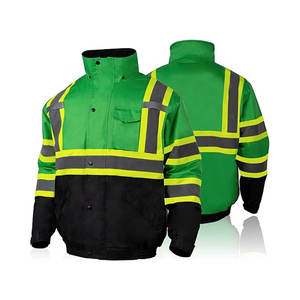 Chaqueta impermeable de seguridad de alta visibilidad de invierno para hombre con mangas largas Chaqueta DE TRABAJO DE SEGURIDAD reflectante - Product Image 1