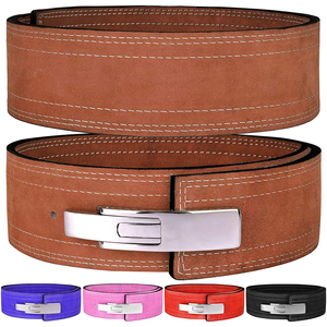 Competition Lever <b>Belt</b> Leather Suede for Powerlifting Heavy <b>Squat</b> Deadlift Gym Gear Men Wholesale OEM Fitness Brand Supply - Product Image 2