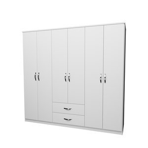 Armarios plegables para dormitorio, armario simple y moderno de madera de melamina, color blanco - Product Image 5