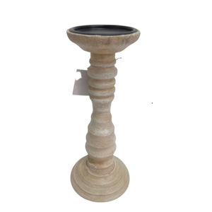 Fantaisie Décoratif Fer Et Bois Bougie Pilier Titulaire Classique Conception Bougeoir Pour Décor De Noël À La Main Personnalisé - Product Image 3