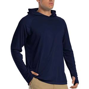 Low GSM Custom Printing Camo Hooded Long Sleeve <b>T</b> <b>Shirts</b> <b>With</b> Hood - Product Image 5