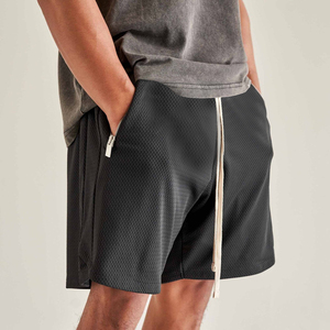 Men's Mid Waist High Street Style 100% Cotton Breathable Quick Dry Drawstring <b>Shorts</b> <b>Zipper</b> <b>Pockets</b> Customizable Summer <b>Shorts</b> - Product Image 2