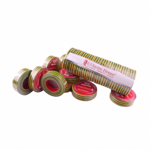 Gran oferta, cinta aislante de PVC amarillo-verde de 11 metros, cinta adhesiva eléctrica ignífuga para aplicaciones de alto voltaje - Product Image 3