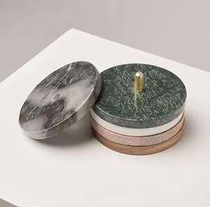 Dessous de verre en bois et résine pour boissons Sous-verres en résine de luxe Bureau Café Salle à manger Sous-verre à thé personnalisé - Product Image 3