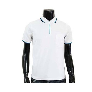 เสื้อโปโลผู้ชายระบายอากาศได้ดีมีซิปครึ่งเดียวเสื้อโปโลผ้าฝ้ายน้ำหนักเบาฤดูร้อนไซส์ใหญ่พิเศษ - Product Image 1